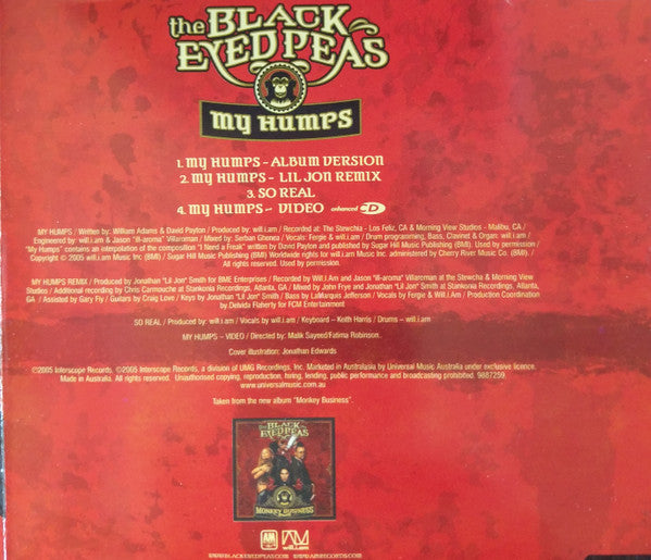The Black Eyed Peas* : My Humps (CD, Single, Enh)