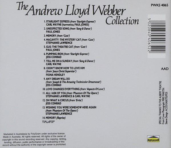 Andrew Lloyd Webber, Various : The Andrew Lloyd Webber Collection (CD, Comp)