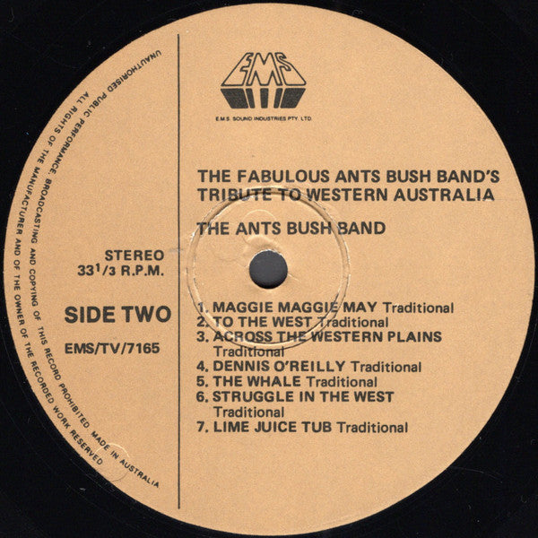 Ants Bush Band : The Fabulous Ants Bush Band Tribute To 150 Years Of Western Australia (LP, Album)