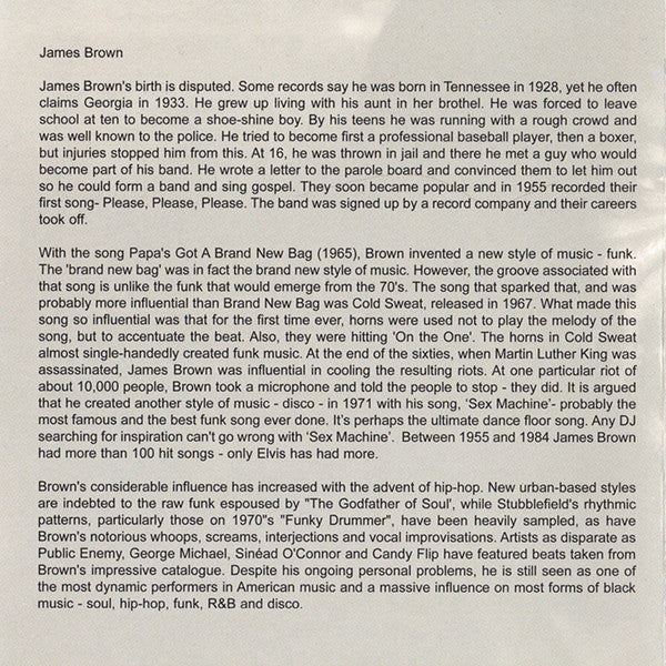 James Brown : The Payback (CD, Comp)