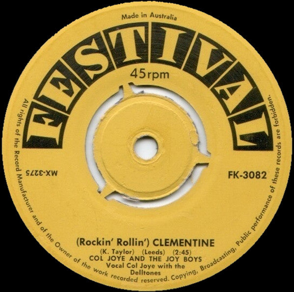 Col Joye And The Joy Boys : (Rockin' Rollin') Clementine (7", Single)