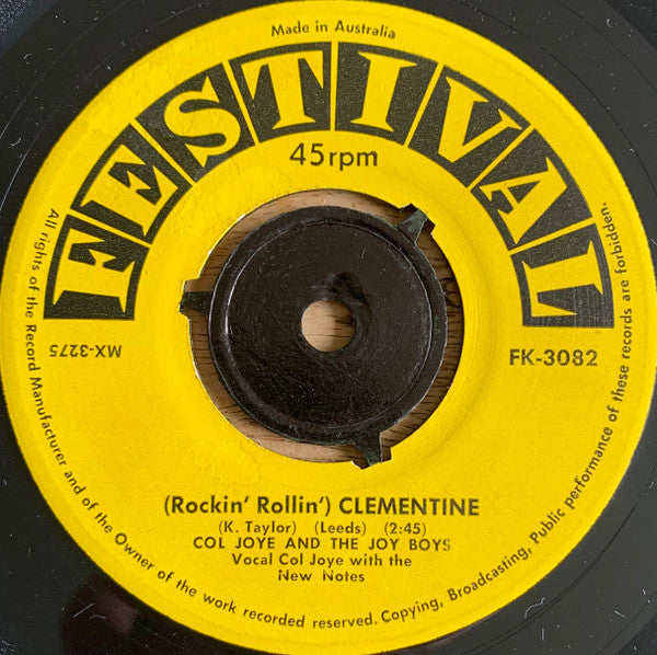 Col Joye And The Joy Boys : (Rockin' Rollin') Clementine (7", Single)