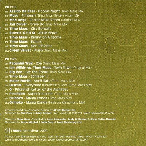 Timo Maas : Music For The Maases (2xCD, Comp, Mixed)