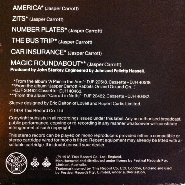 Jasper Carrott : The Best Of Jasper Carrott (LP, Comp)