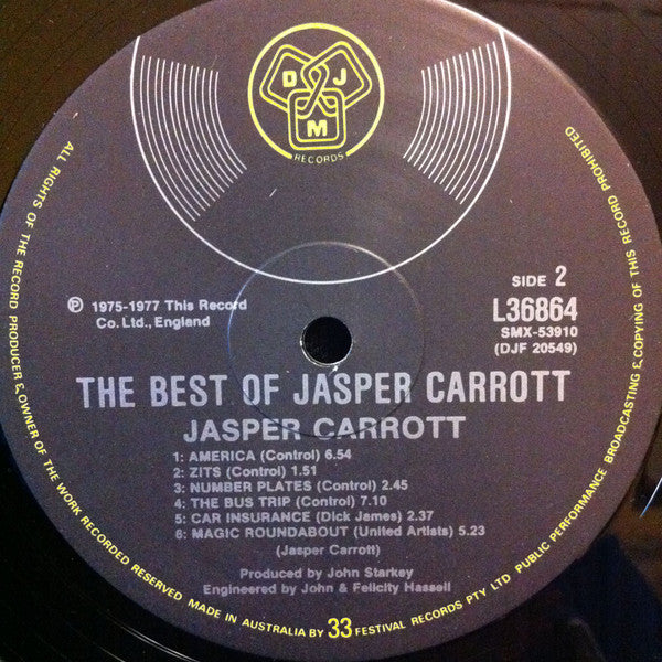 Jasper Carrott : The Best Of Jasper Carrott (LP, Comp)