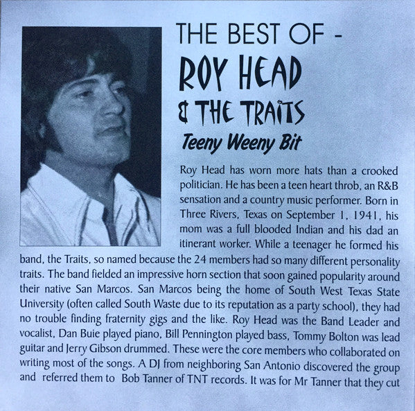 Roy Head : The Best Of Roy Head & The Traits Teeny Weeny Bit  (CD, Comp)