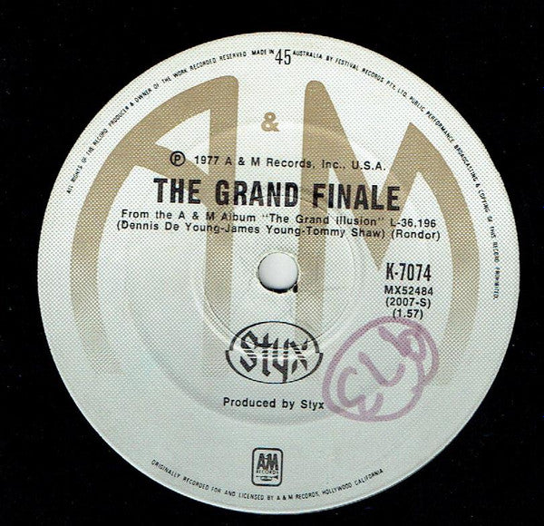 Styx : Fooling Yourself (The Angry Young Man) (7", Single)