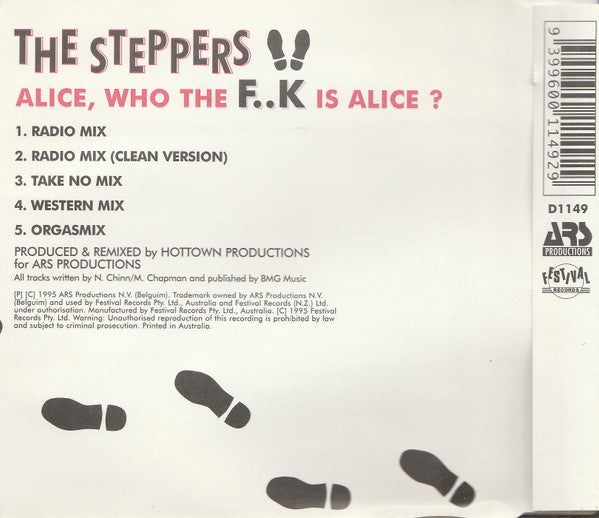 The Steppers : Alice, Who The F..k Is Alice? (CD, Single)