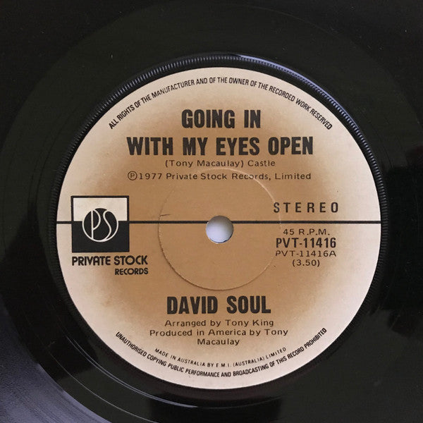 David Soul : Going In With My Eyes Open / Topanga (7", Single)