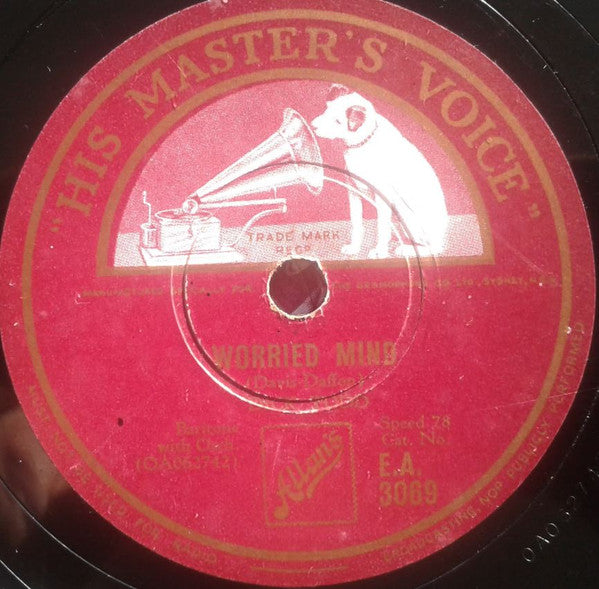 Dick Todd : Worried Mind / Sweetheart Or Strangers (Shellac, 10")