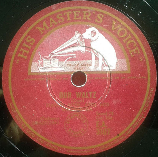 David Rose & His Orchestra : Our Waltz / Holiday For Strings (Shellac, 10")