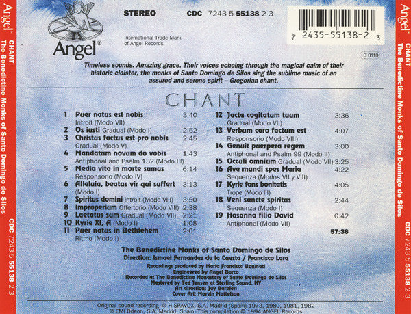 Coro De Monjes Del Monasterio De Santo Domingo De Silos : Chant (CD, Comp, EMI)