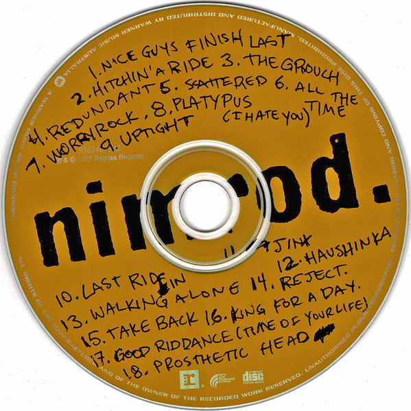 Green Day : Nimrod. (HDCD, Album, Yel)
