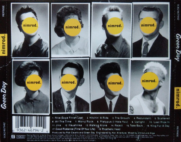 Green Day : Nimrod. (HDCD, Album, Yel)