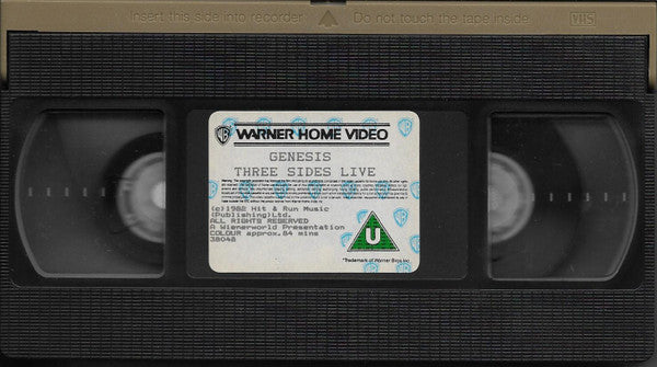 Genesis : Three Sides Live (VHS, PAL)