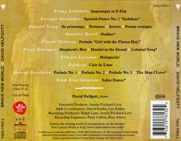 David Helfgott : Brave New World (CD, Album)