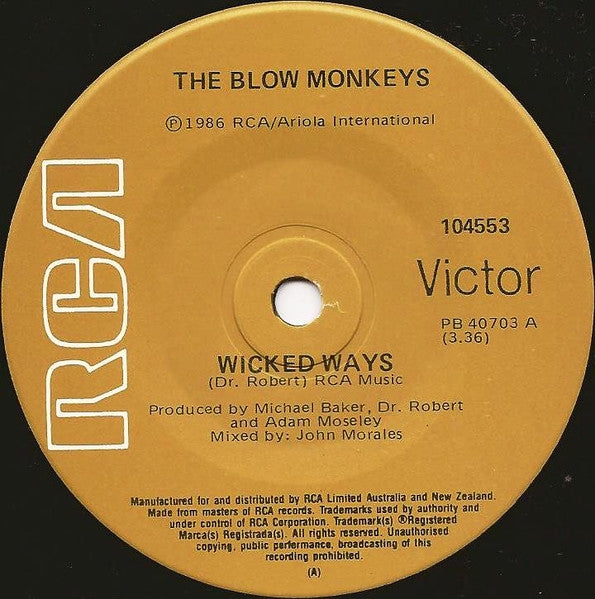 The Blow Monkeys : Wicked Ways (7", Single)