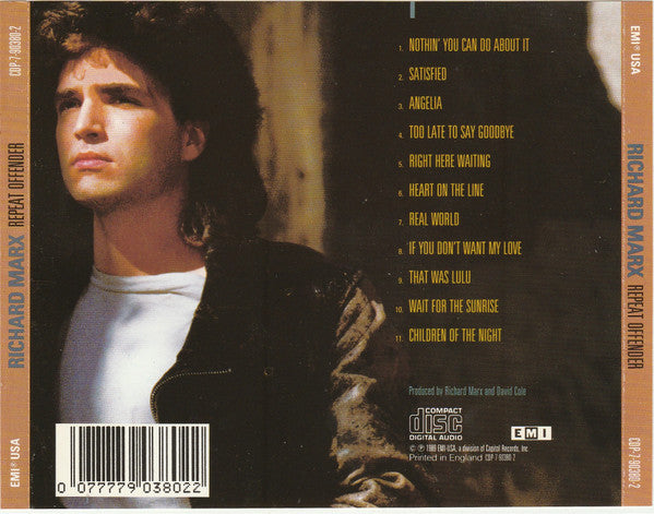 Richard Marx : Repeat Offender (CD, Album)