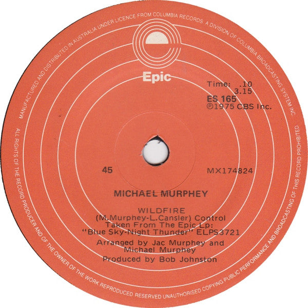 Michael Murphey* : Wildfire (7", Single)
