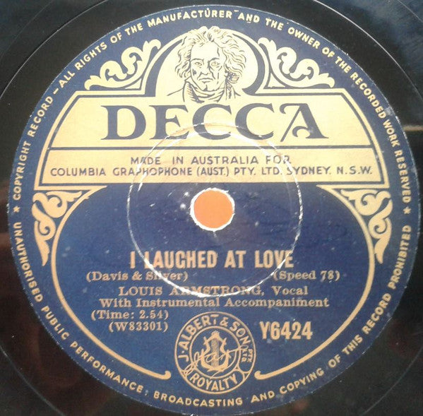 Louis Armstrong : I Laughed At Love / Takes Two To Tango (Shellac, 10", Single)