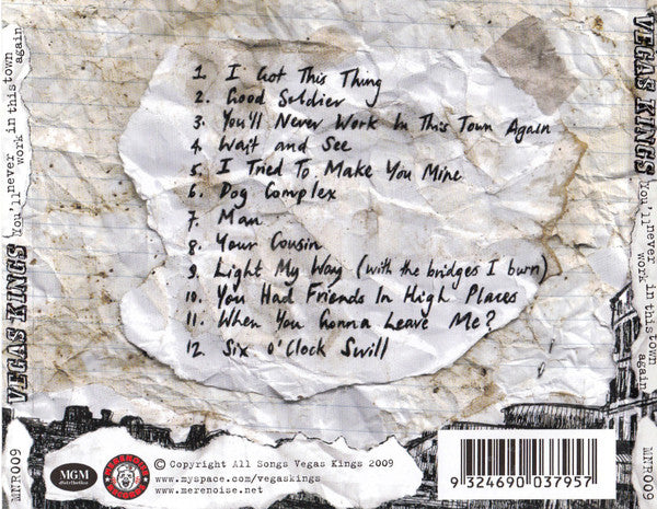 Vegas Kings : You'll Never Work In This Town Again (CD, Album)