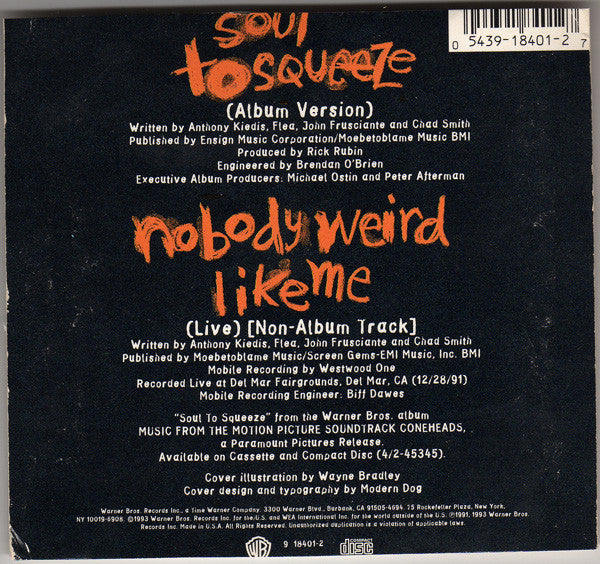 Red Hot Chili Peppers : Soul To Squeeze (CD, Single, Car)
