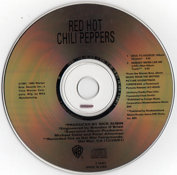 Red Hot Chili Peppers : Soul To Squeeze (CD, Single, Car)
