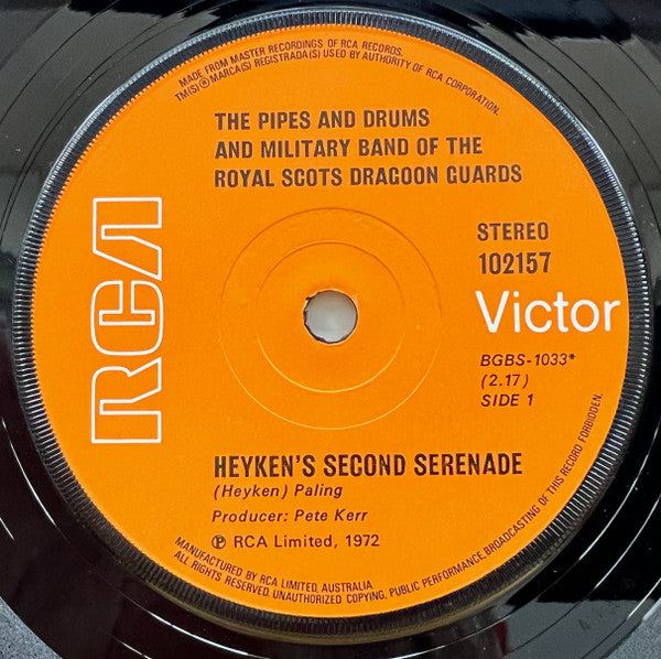 The Pipes And Drums* And Military Band Of The Royal Scots Dragoon Guards* : Heyken's Second Serenade (7", Single)