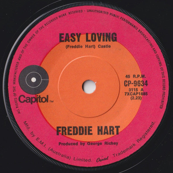 Freddie Hart : Easy Loving (7", Single)
