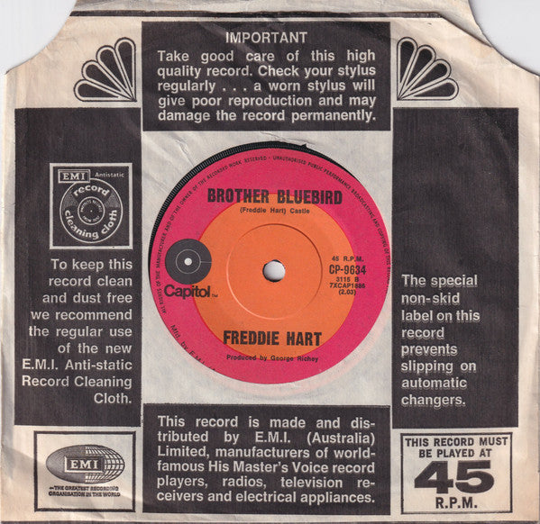 Freddie Hart : Easy Loving (7", Single)