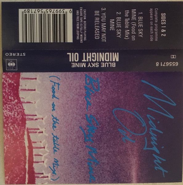 Midnight Oil : Blue Sky Mine (Food On The Table Mix) (Cass, Single, Tra)