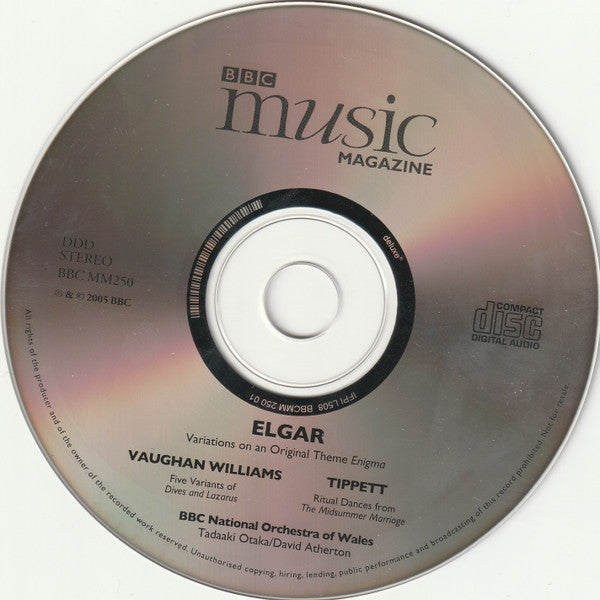 Elgar*, Vaughan Williams*, Michael Tippett*, Tadaaki Otaka, David Atherton (2), BBC National Orchestra Of Wales : Elgar Enigma Variations  (CD)