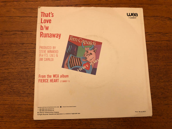 Jim Capaldi : That's Love / Runaway (7", Single)
