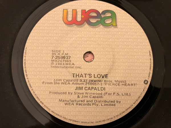 Jim Capaldi : That's Love / Runaway (7", Single)