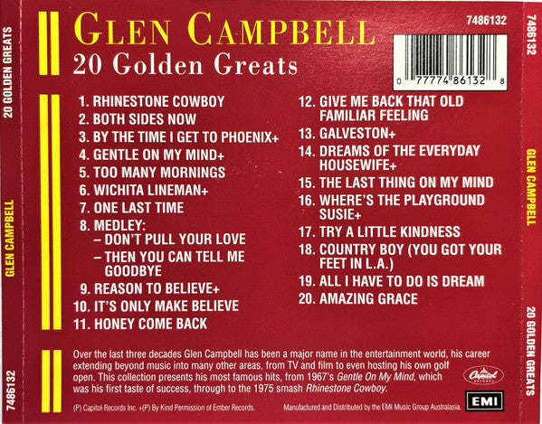 Glen Campbell : 20 Golden Greats (CD, Comp, RE)