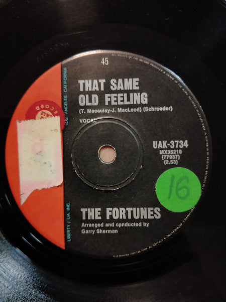 The Fortunes : Sad, Sad, Sad / That Same Old Feeling (7", Single)
