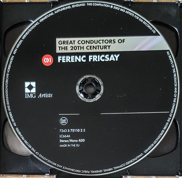 Ferenc Fricsay, Paul Dukas • Zoltán Kodály • Dmitri Shostakovich • Paul Hindemith • Johann Strauss Jr. • Ludwig van Beethoven • Wolfgang Amadeus Mozart : Great Conductors Of The 20th Century (2xCD, Comp, RM)