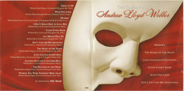 Billy Hutch (3) : The Elegance Of Andrew Lloyd Webber (CD, Album)
