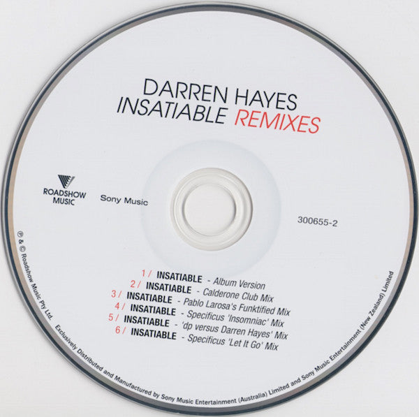 Darren Hayes : Insatiable (Remixes) (CD, Single)