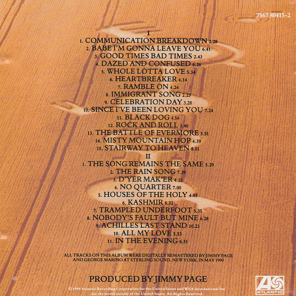 Led Zeppelin : Remasters (2xCD, Comp, RE, RM, 'Sl)
