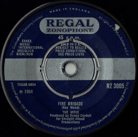 The Move : Fire Brigade (7", Single, 4-P)