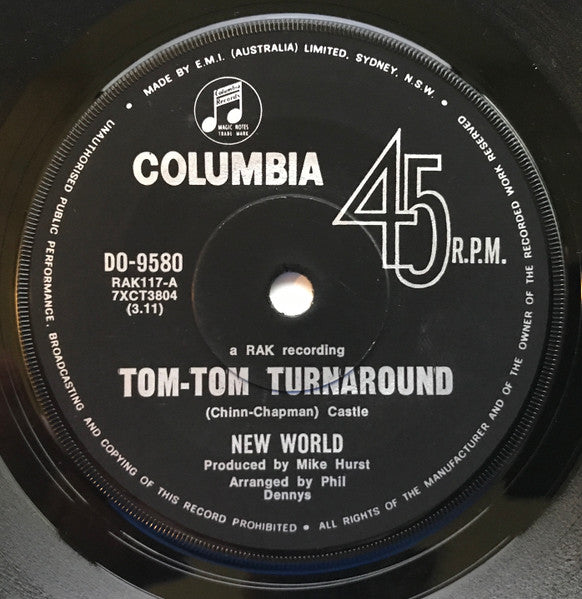 New World (3) : Tom-Tom Turnaround (7", Single)