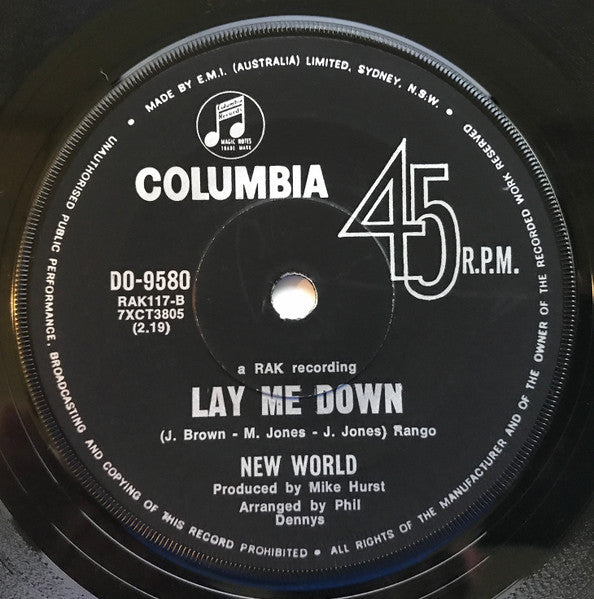 New World (3) : Tom-Tom Turnaround (7", Single)