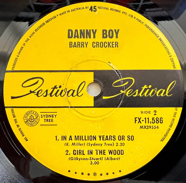 Barry Crocker : Danny Boy (7", EP)