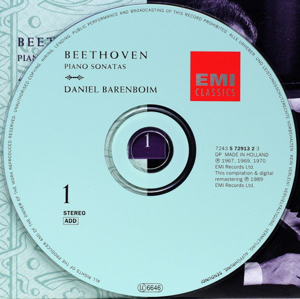 Beethoven* - Daniel Barenboim : The Complete Piano Sonatas = Die Sämtliche Klaviersonaten = Les Sonates Pour Piano (10xCD, Comp, RM + Box)