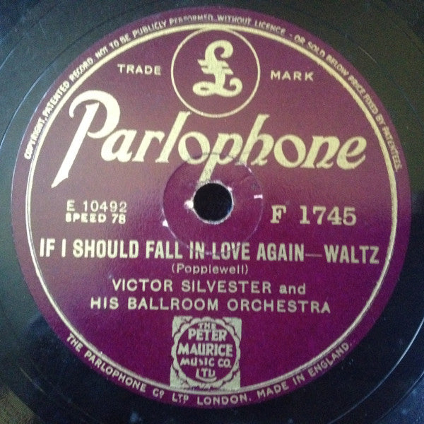 Victor Silvester And His Ballroom Orchestra : If I Should Fall In Love Again / Begin The Beguine (Shellac, 10")