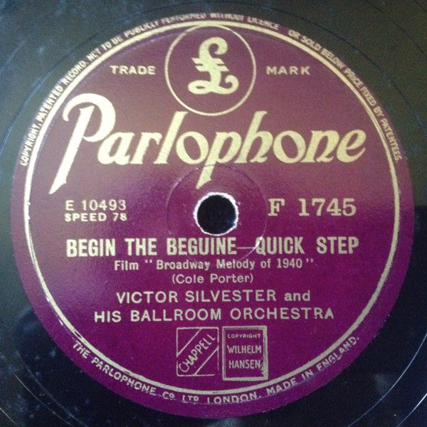 Victor Silvester And His Ballroom Orchestra : If I Should Fall In Love Again / Begin The Beguine (Shellac, 10")