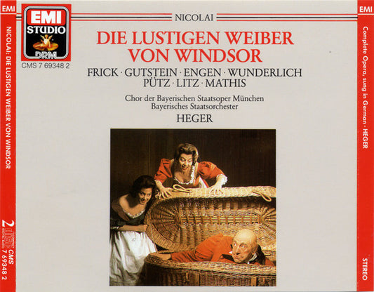 Otto Nicolai - Gottlob Frick · Ernst Gutstein · Kieth Engen · Fritz Wunderlich · Ruth-Margret Pütz · Gisela Litz · Edith Mathis · Chor Der Bayerischen Staatsoper · Bayerisches Staatsorchester, Robert Heger : Die Lustigen Weiber Von Windsor (2xCD, Album, RE, RM)