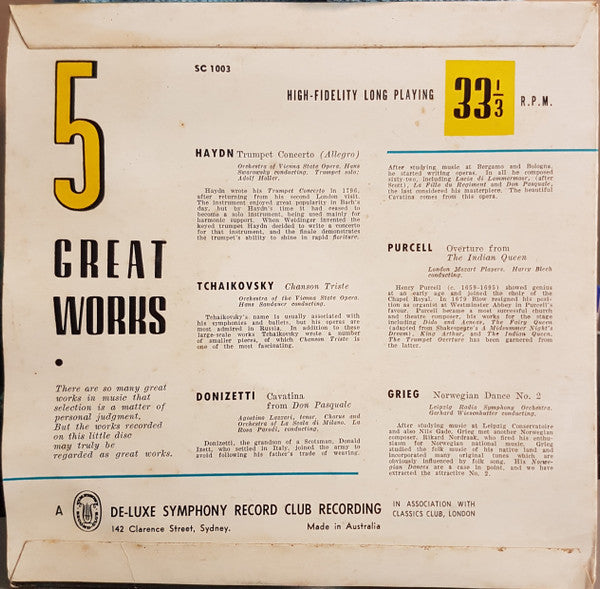 Various : 5 Great Works (7", EP, Club)