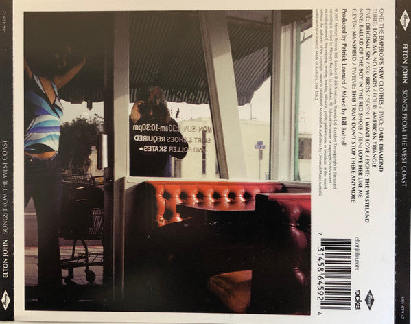 Elton John : Songs From The West Coast (CD, Album)